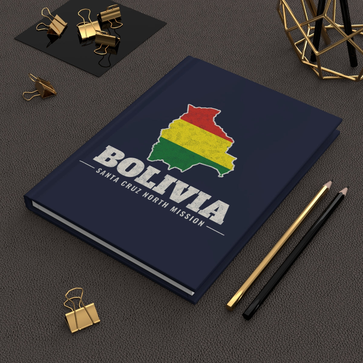 Bolivia Santa Cruz North Mission flag map journal by Weak Things view 2