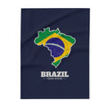 Brazil Cuiaba Mission flag map fleece blanket by Weak Things