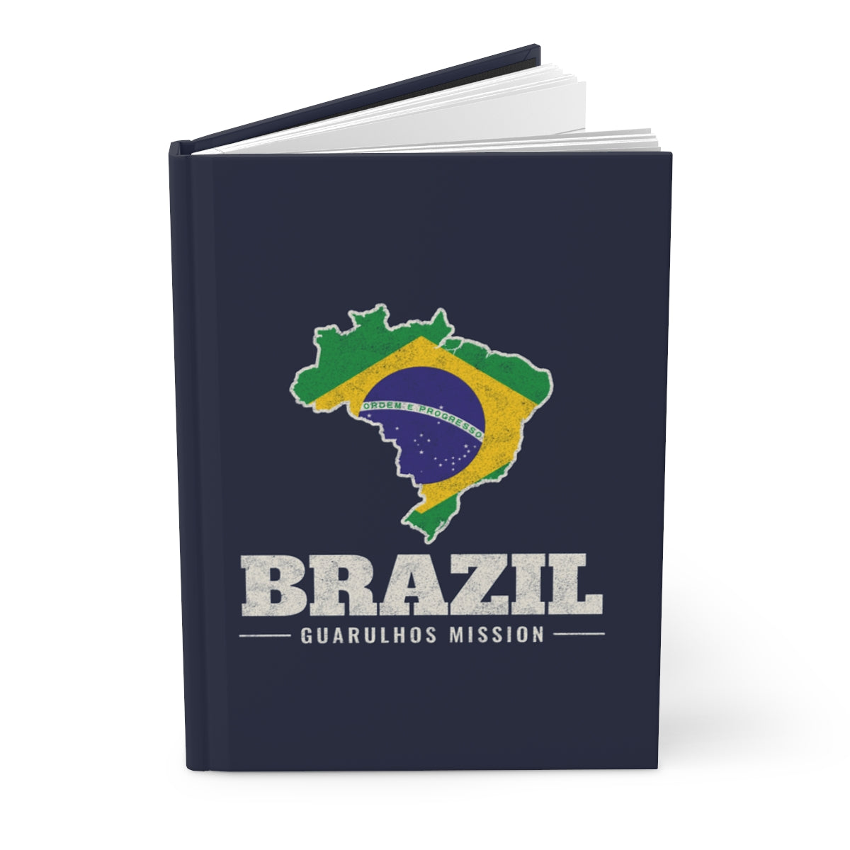 Brazil Guarulhos Mission flag map journal by Weak Things view 3