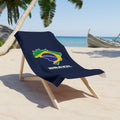 Brazil Maceio Mission flag map beach towel by Weak Things