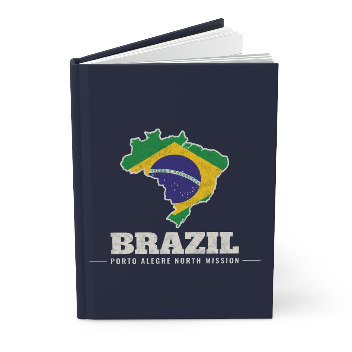 Brazil Porto Alegre North Mission flag map journal by Weak Things view 3