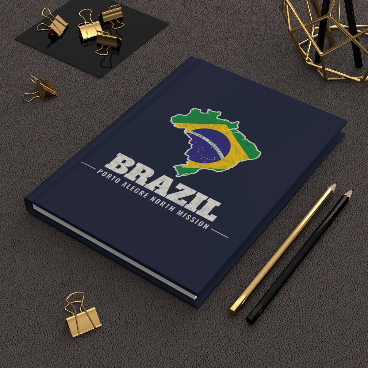 Brazil Porto Alegre North Mission flag map journal by Weak Things view 2