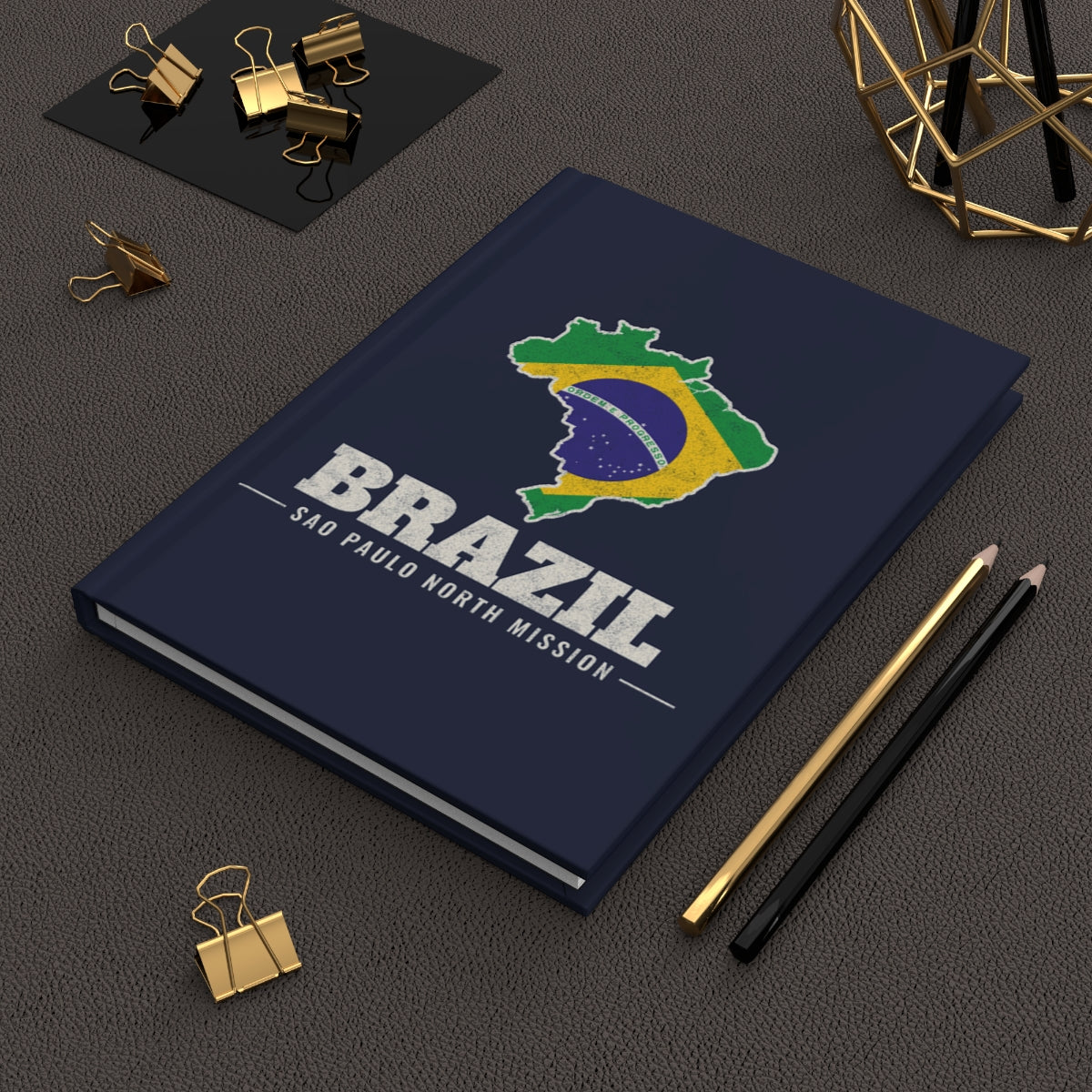Brazil Sao Paulo North Mission flag map journal by Weak Things view 2