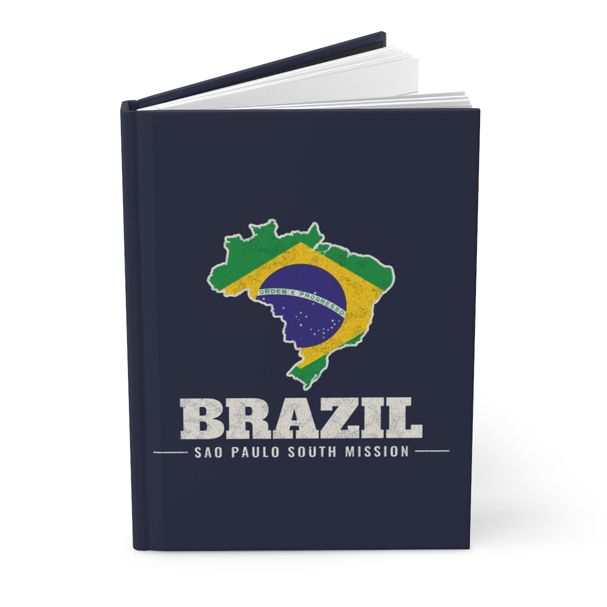 Brazil Sao Paulo South Mission flag map journal by Weak Things view 3