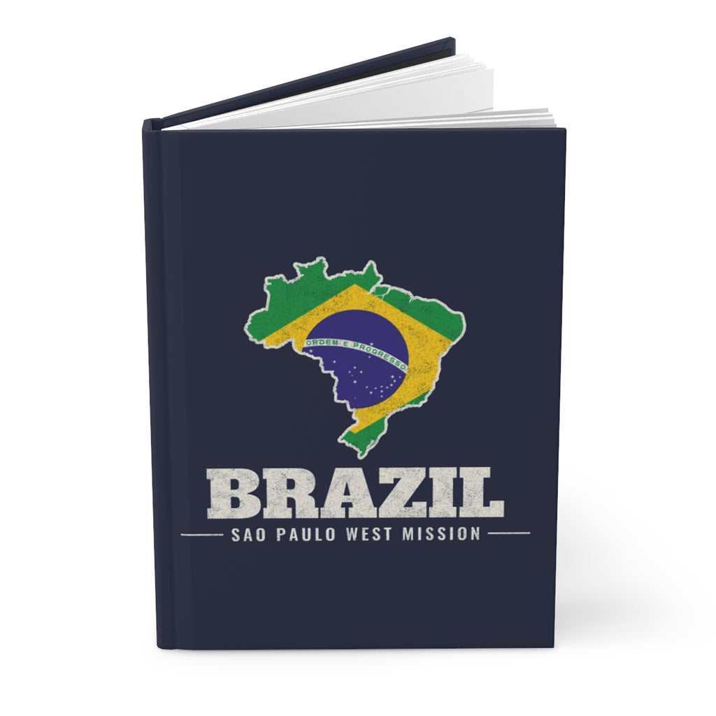 Brazil Sao Paulo West Mission flag map journal by Weak Things view 3