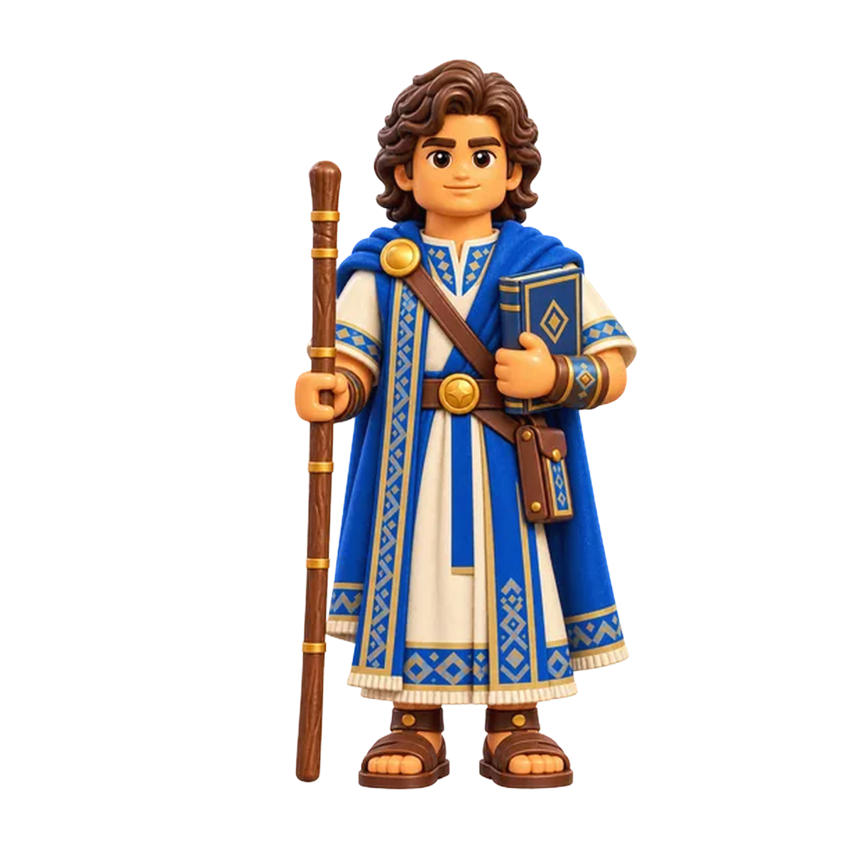 Aaron (son of Mosiah) brick figure, the design printed on this pair of socks