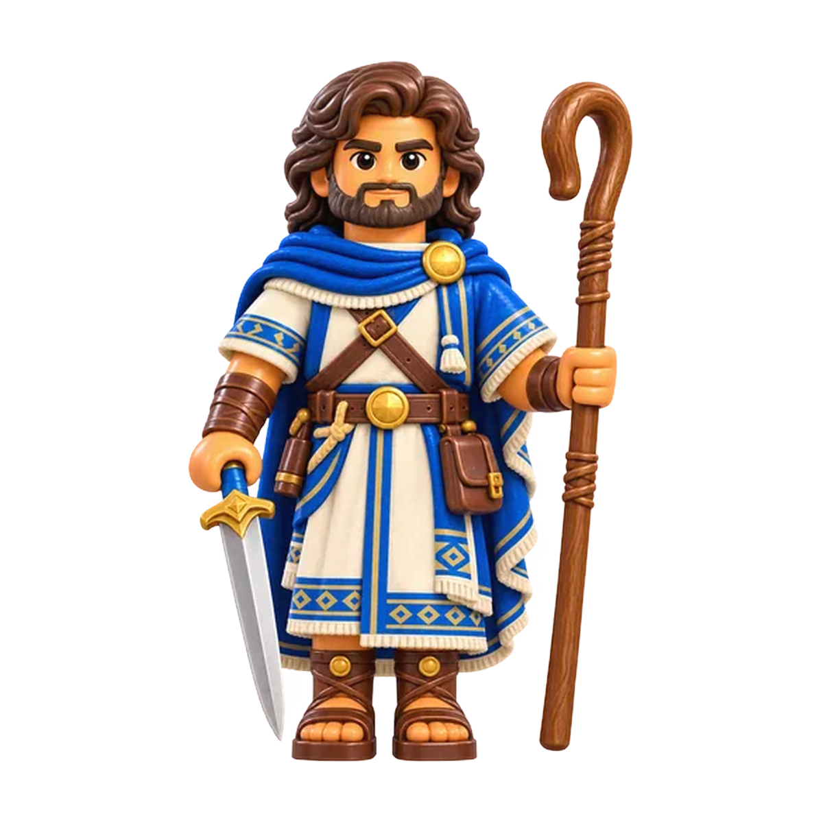 Ammon brick figure, the design printed on this tie