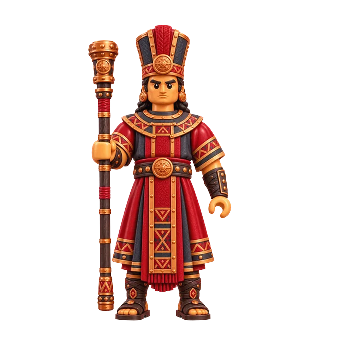 Amulonites brick figure, the design printed on this tie