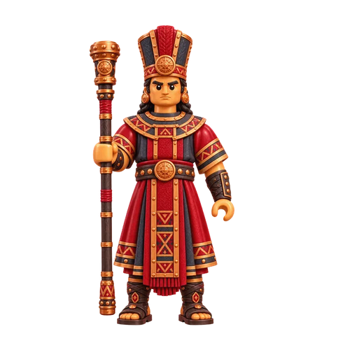 Amulonites brick figure, the design printed on this tie