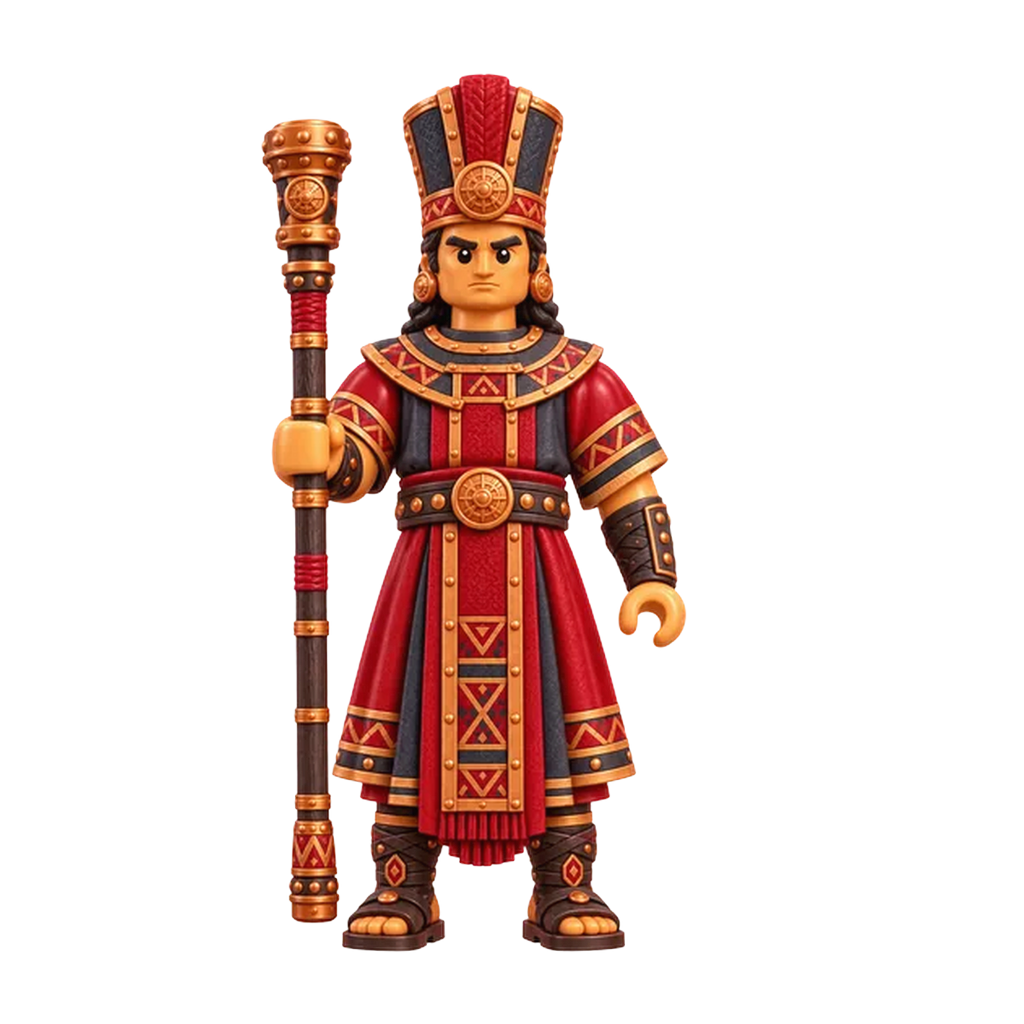 Amulonites brick figure, the design printed on this pair of socks