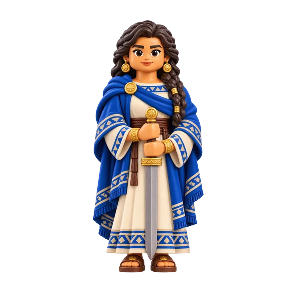 Anti-Nephi-Lehi Woman brick figure, the design printed on this pair of socks