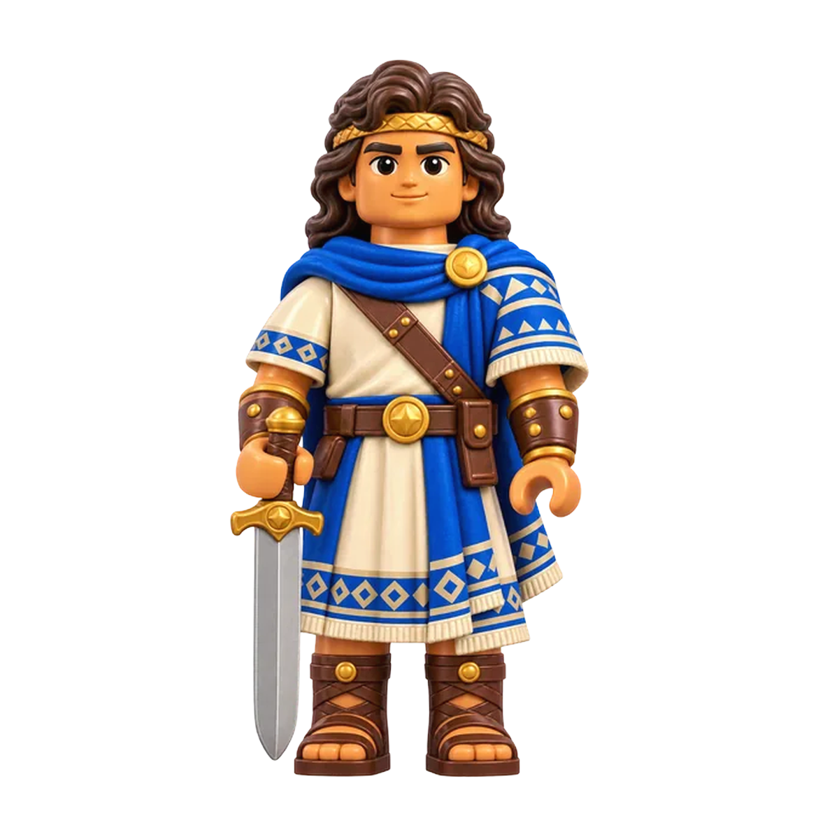 Anti-Nephi-Lehi Convert brick figure, the design printed on this pair of socks