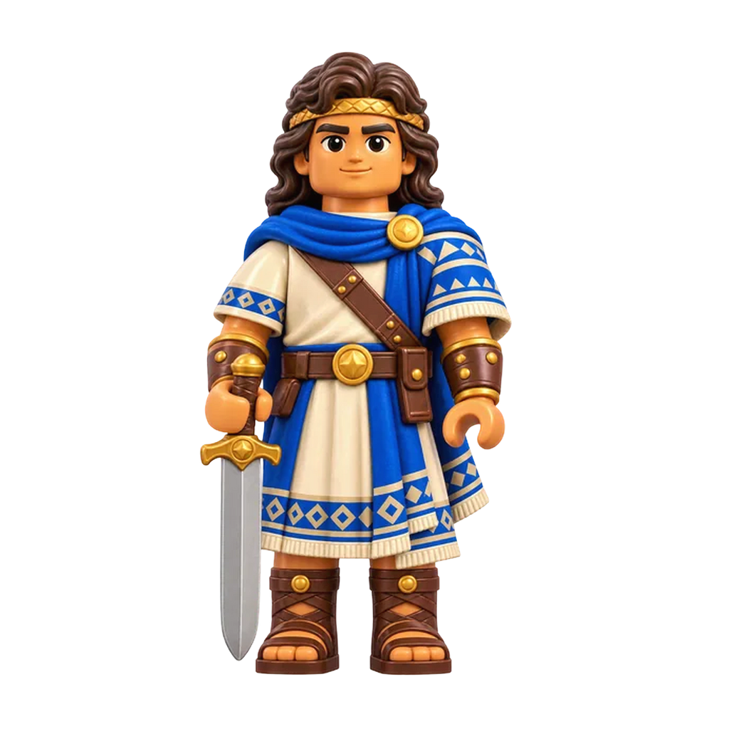 Anti-Nephi-Lehi Convert brick figure, the design printed on this tie