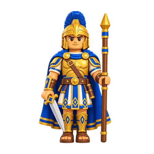 Captain Moroni brick figure, the design printed on this tie