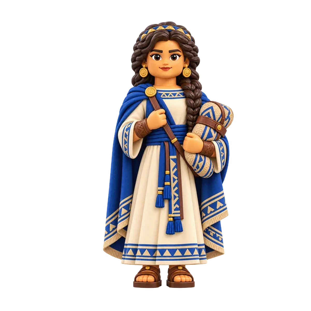 Daughter of Ishmael brick figure, the design printed on this tie