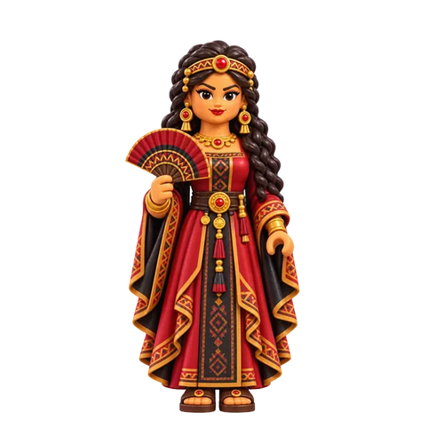Daughter of Jared brick figure, the design printed on this tie