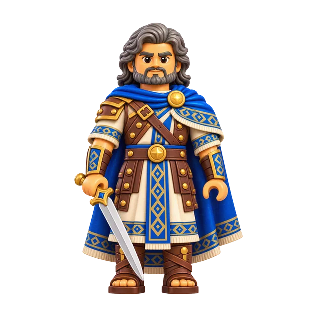 Gideon brick figure, the design printed on this tie