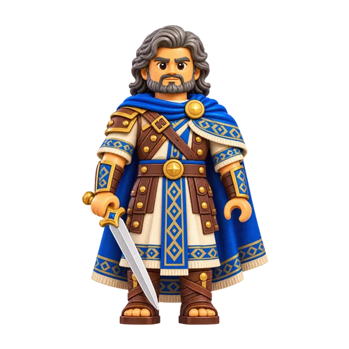 Gideon brick figure, the design printed on this tie