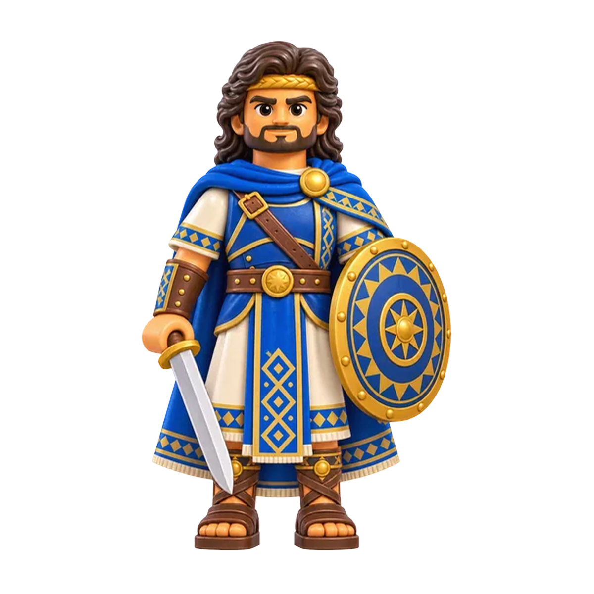 Helaman brick figure, the design printed on this tie
