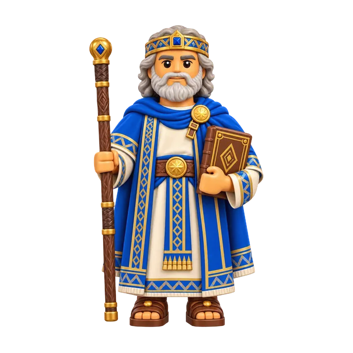 King Benjamin brick figure, the design printed on this tie