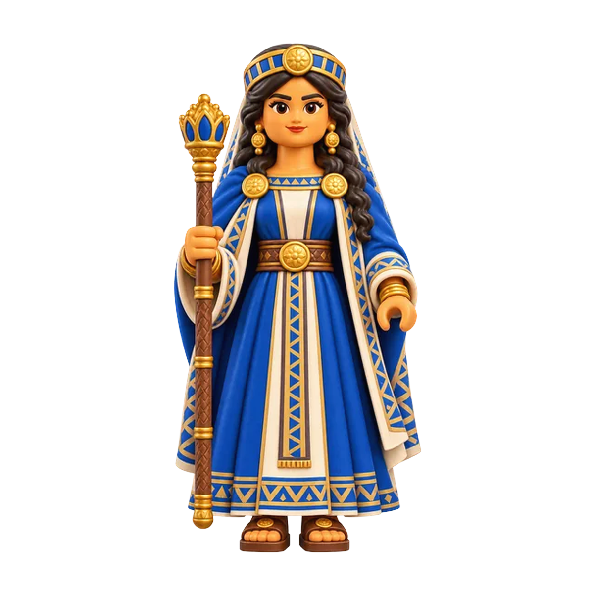 The Queen (Lamoni's Wife) brick figure, the design printed on this tie