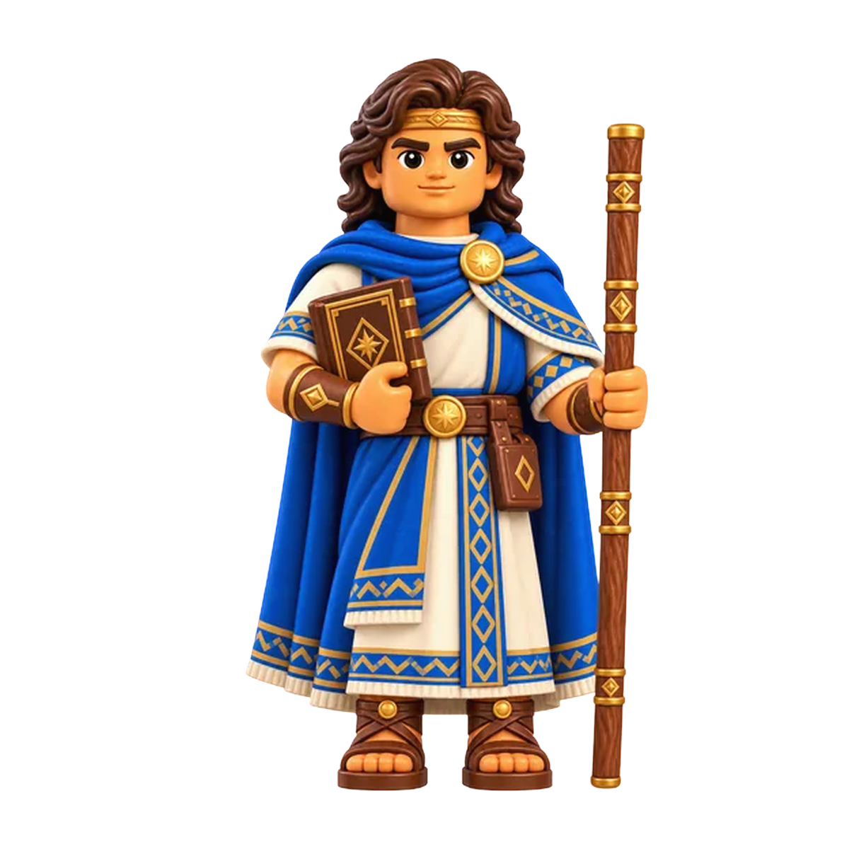 Lehi (son of Helaman) brick figure, the design printed on this pair of socks