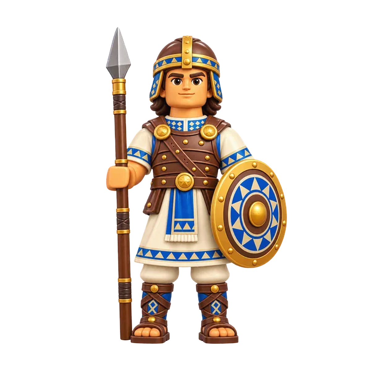 Captain Moroni's Soldiers brick figure, the design printed on this tie