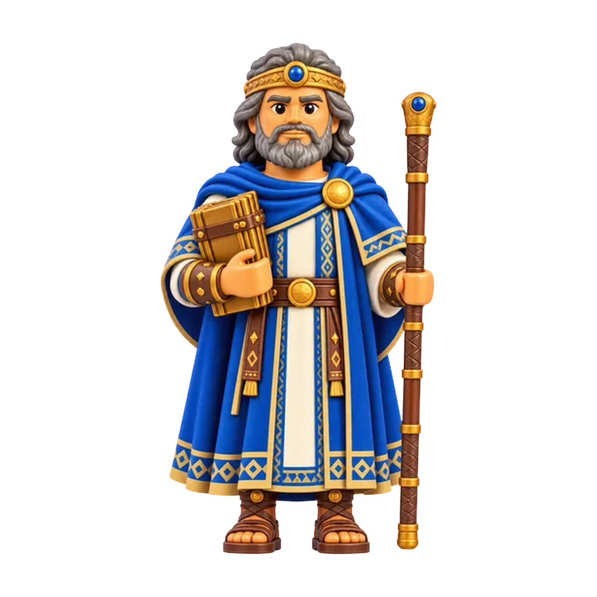 King Mosiah brick figure, the design printed on this tie