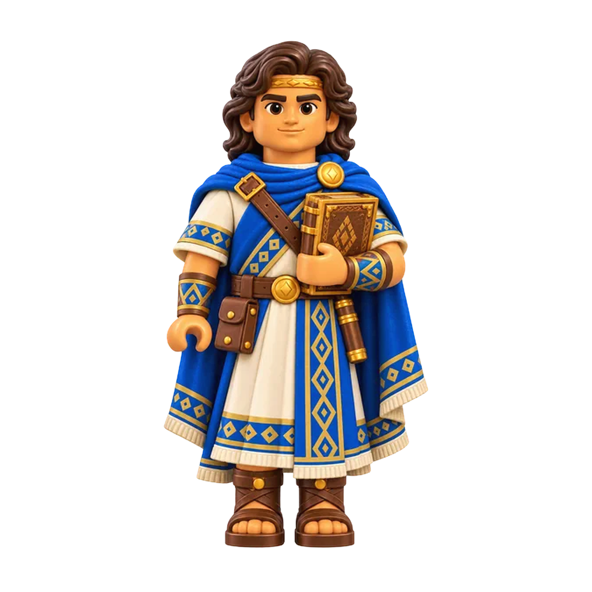 Nephi (Disciple of Christ) brick figure, the design printed on this pair of socks
