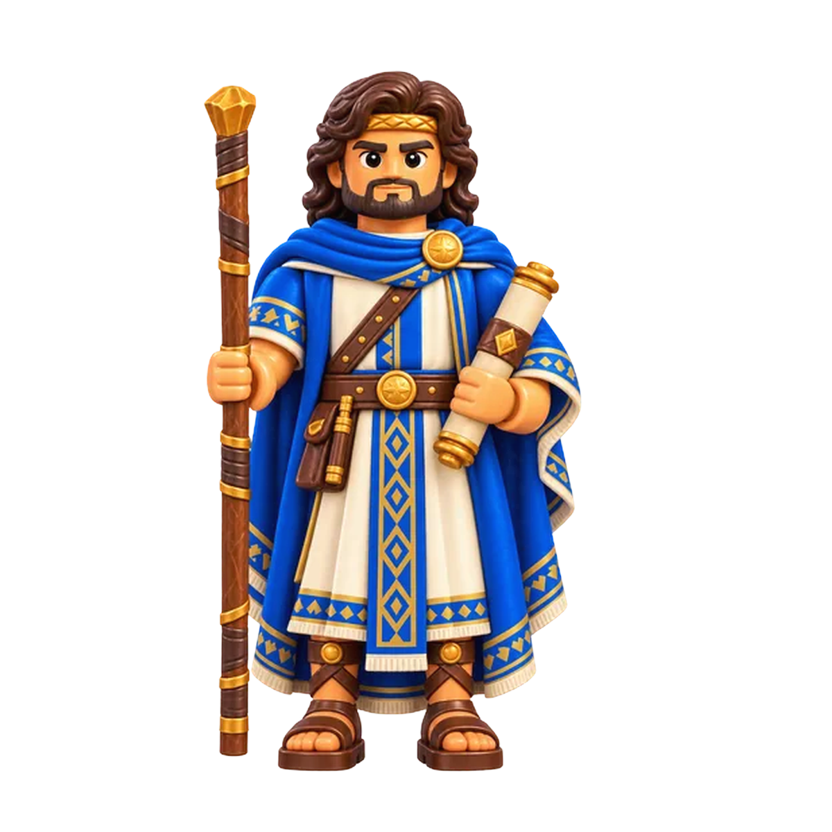 Nephi (son of Helaman) brick figure, the design printed on this tie