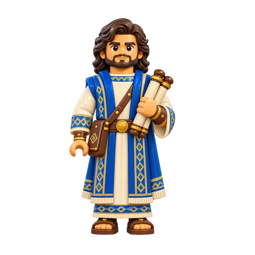 Nephite Disciple brick figure, the design printed on this tie