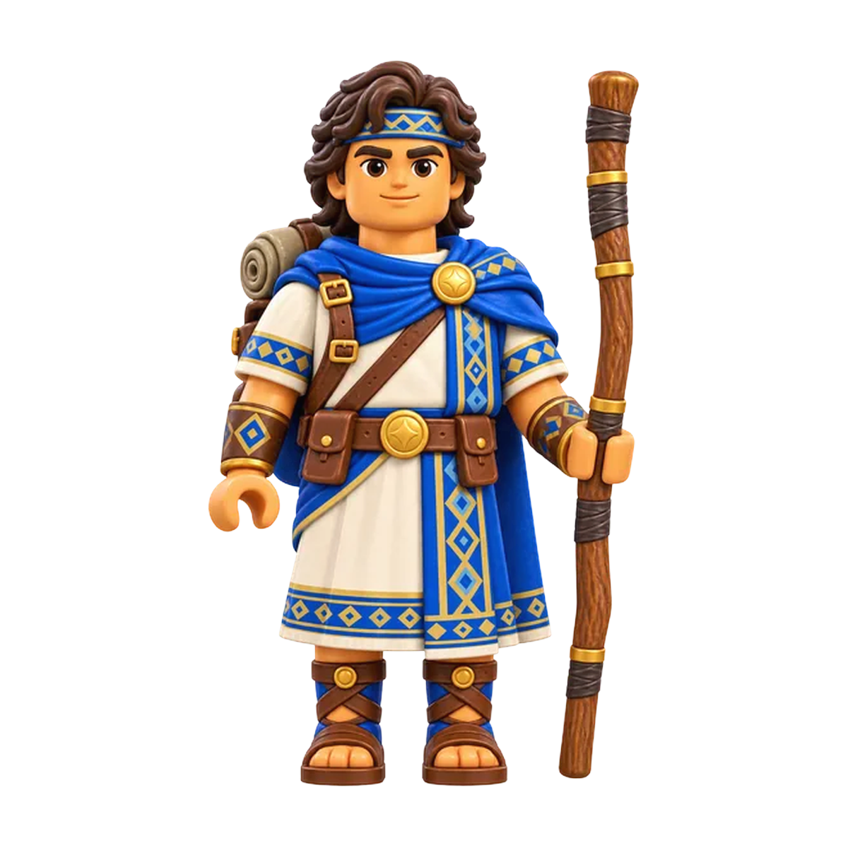 Sam brick figure, the design printed on this pair of socks