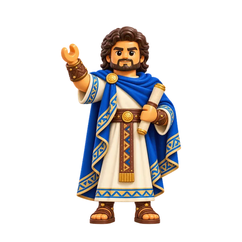 Samuel the Lamanite brick figure, the design printed on this tie