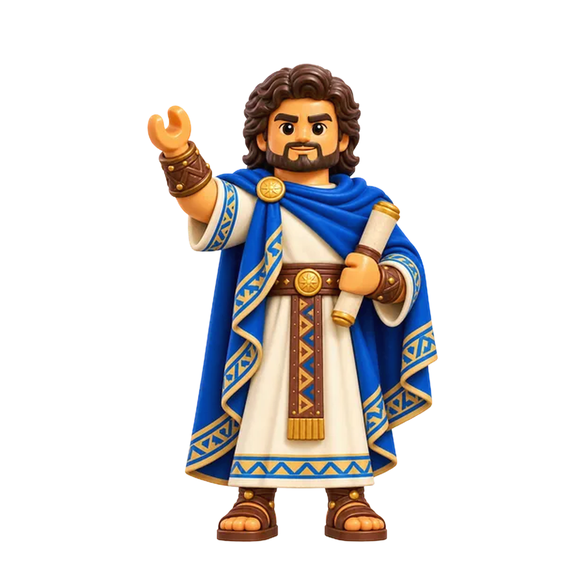 Samuel the Lamanite brick figure, the design printed on this tie