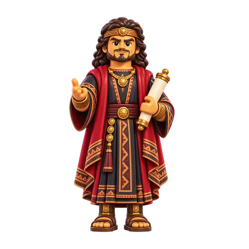 Sherem brick figure, the design printed on this tie