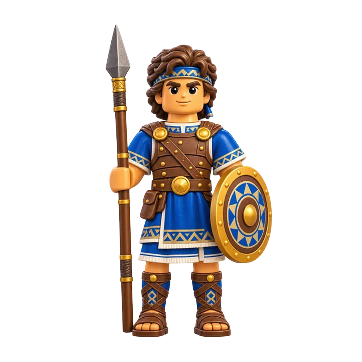 Stripling Warriors brick figure, the design printed on this tie