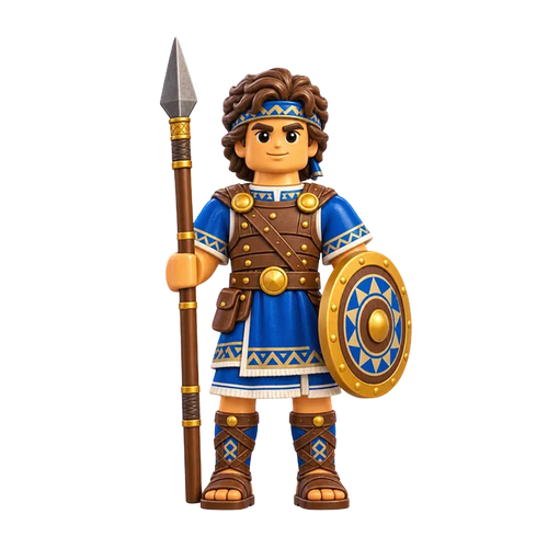 Stripling Warriors brick figure, the design printed on this pair of socks