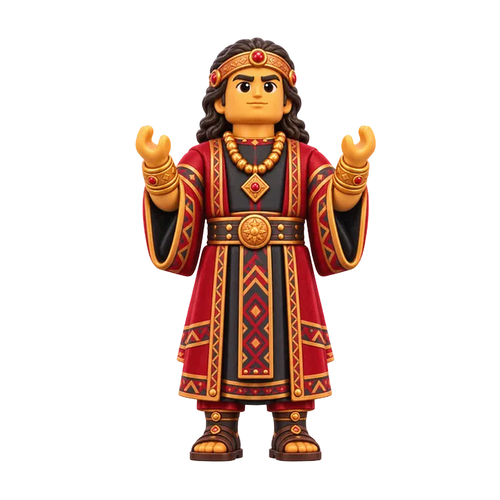 Zoramites brick figure, the design printed on this tie