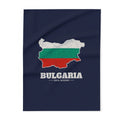 Bulgaria Sofia Mission flag map fleece blanket by Weak Things
