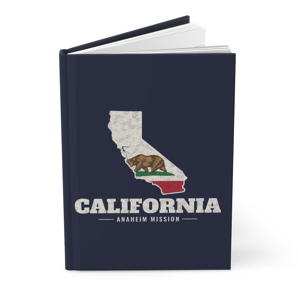 California Anaheim Mission flag map journal by Weak Things view 3
