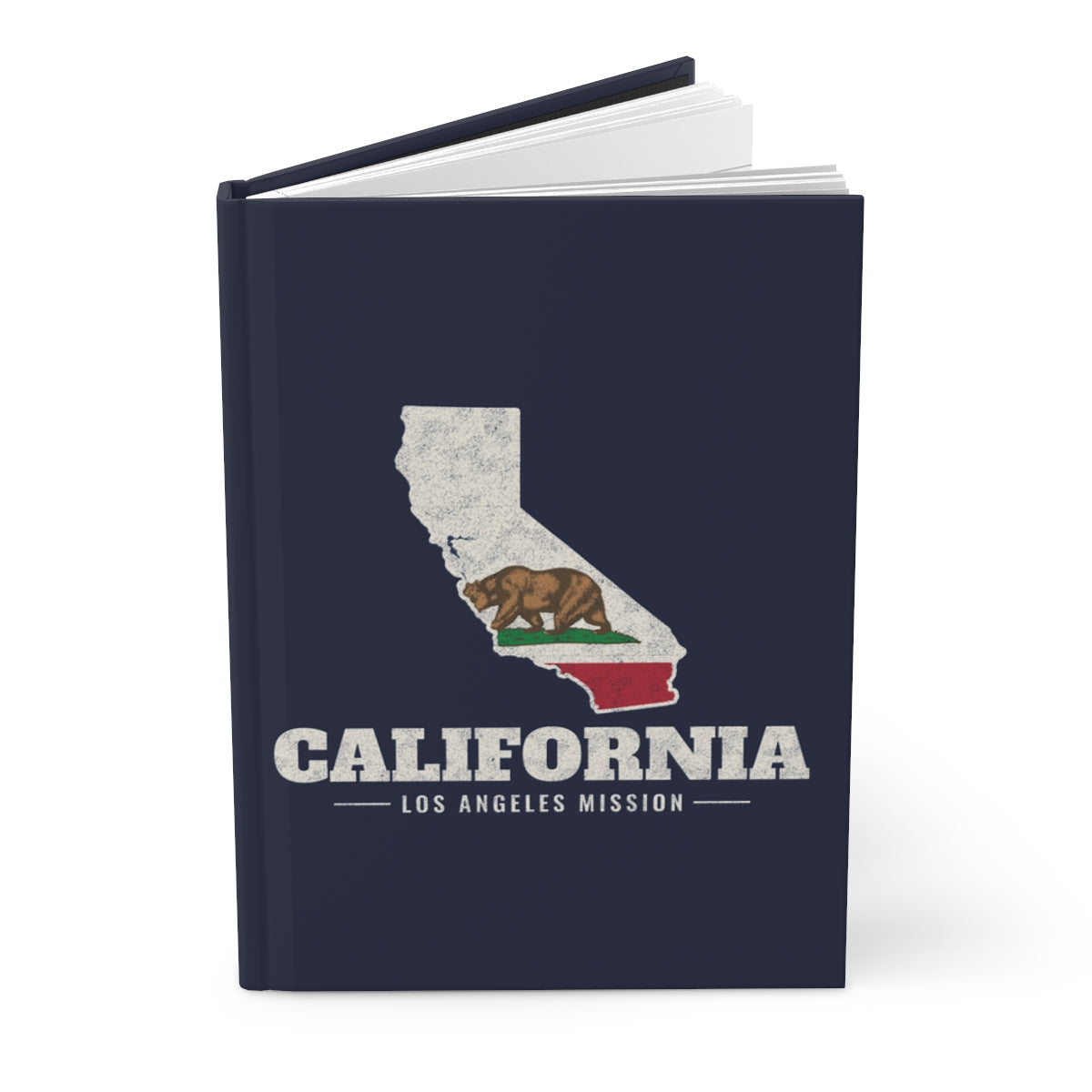 California Los Angeles Mission flag map journal by Weak Things view 3