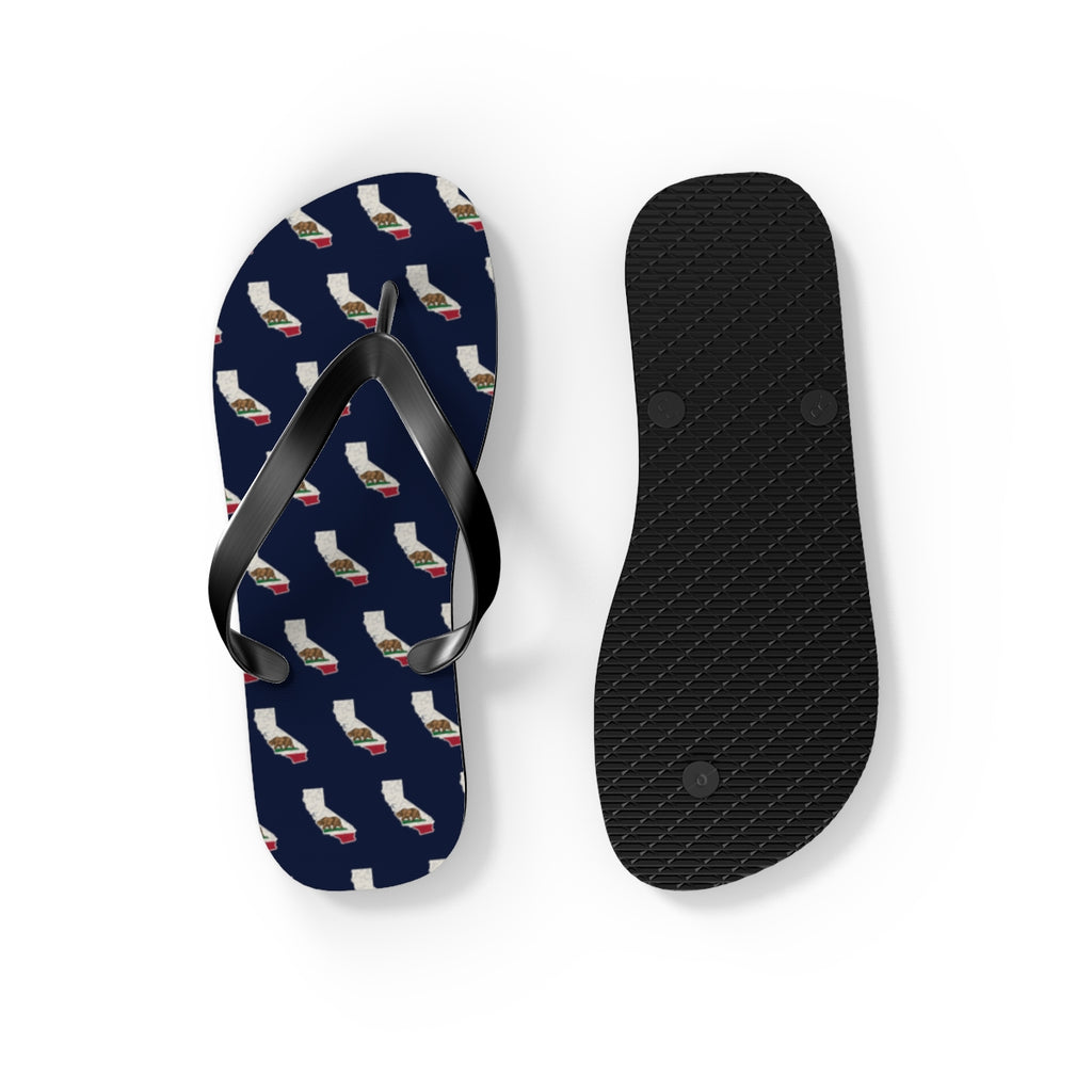 California Mission flag map flip flops by Weak Things view 4