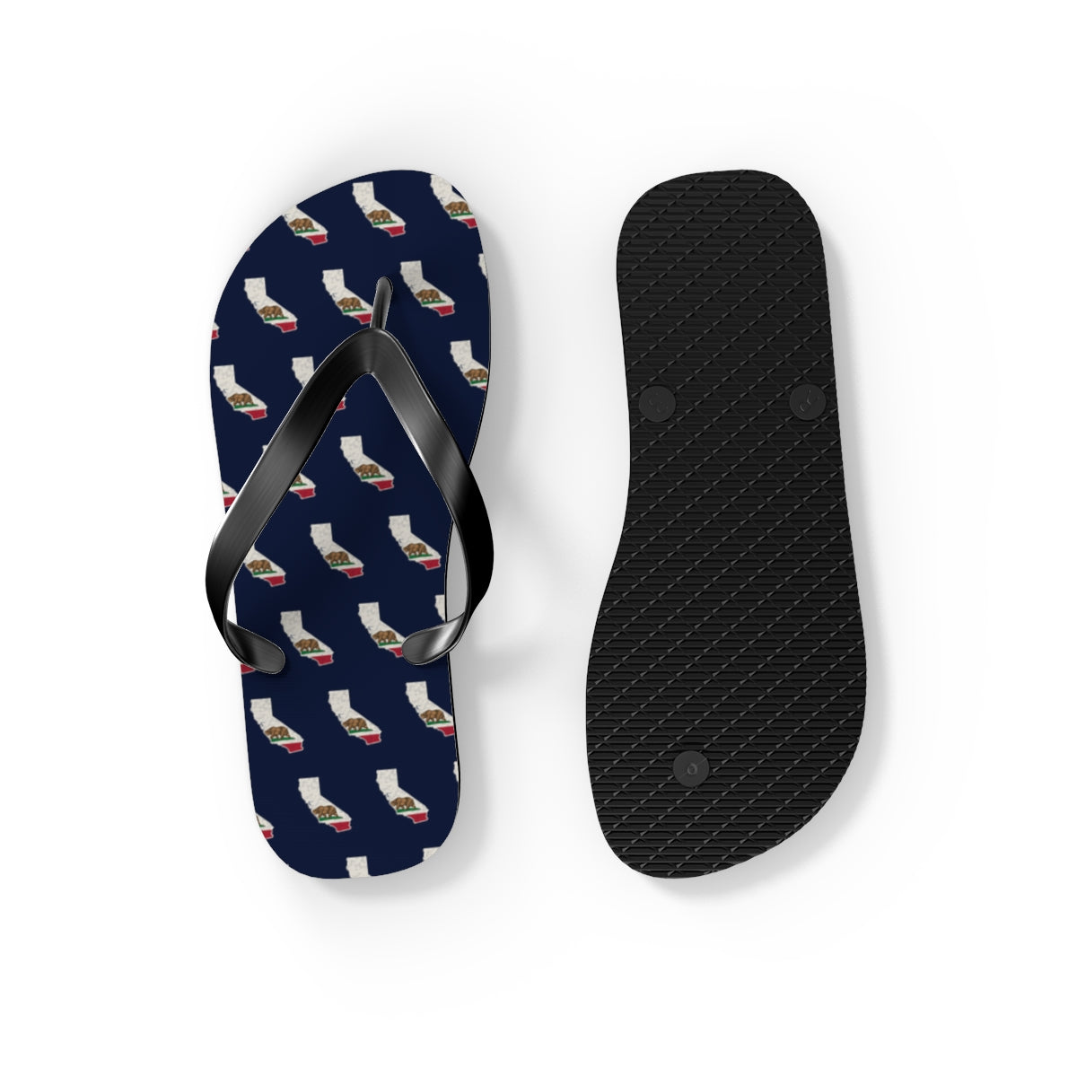 California Mission flag map flip flops by Weak Things view 4