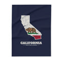 California Santa Rosa Mission flag map fleece blanket by Weak Things