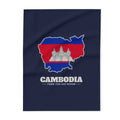 Cambodia Phnom Penh East Mission flag map fleece blanket by Weak Things