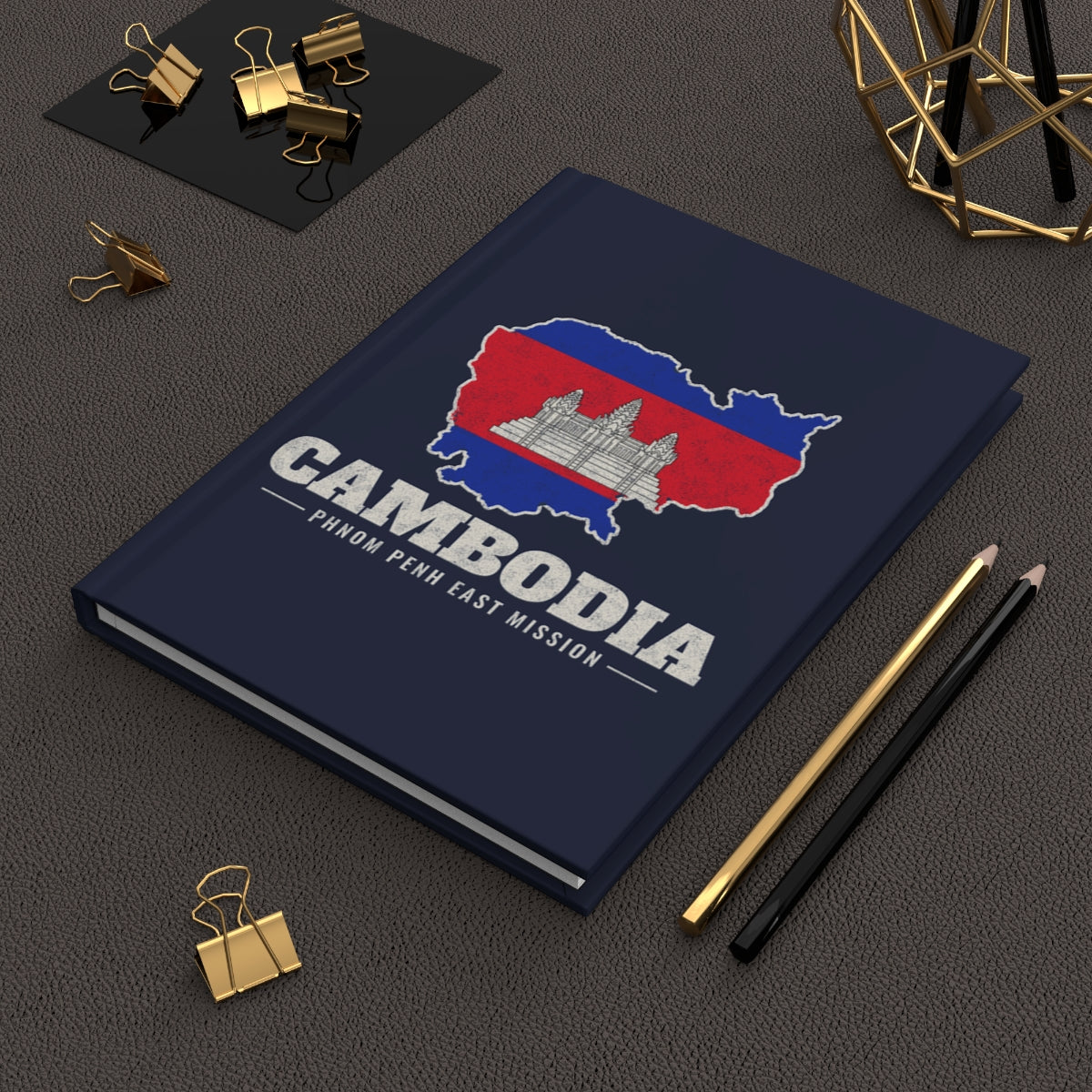 Cambodia Phnom Penh East Mission flag map journal by Weak Things view 2
