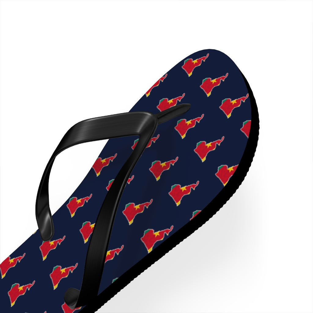 Cameroon Mission flag map flip flops by Weak Things view 3