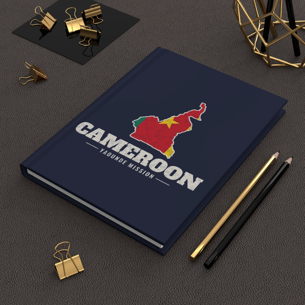 Cameroon Yaounde Mission flag map journal by Weak Things view 2