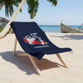 Canada Calgary Mission flag map beach towel by Weak Things