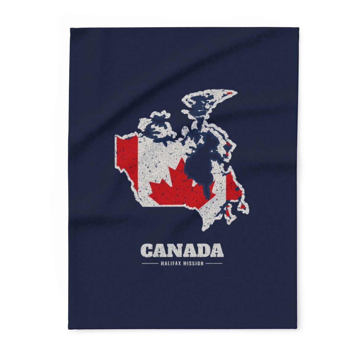 Canada Halifax Mission flag map fleece blanket by Weak Things